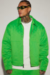 Luxe Monogram Work Jacket - Green