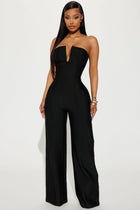 Someone To You Bandage Jumpsuit  - Black