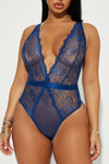 For Granted Lace Teddy - Blue