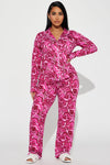 Lucid Dreams PJ Pant Set - Hot Pink