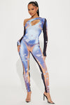 Star Bright Jumpsuit - Royal/combo