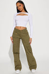 High Standards Wide Leg Cargo Pant - Olive