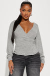 Hotter Than Your Ex Top - Heather Grey