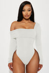 Gia One Shoulder Bodysuit - Ivory