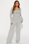 Cute N Cozy Pant Set - Heather Grey