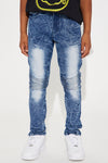 Mini Let's Ride Moto Skinny Jeans - Dark Wash