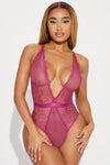 For Granted Lace Teddy - Fuchsia