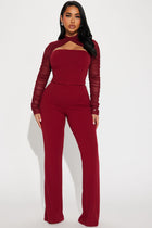 Do It For You Jumpsuit  - Burgundy