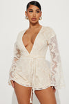 St. Barts Lace Romper - Cream