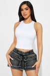 Delilah Double Layered Top - White