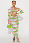 Never Cold Sweater Maxi Dress - Multi Color