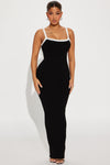 Pamela Snatched Maxi Dress - Black