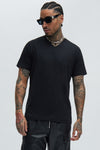 Essential V Neck Tee - Black