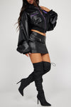 Cold Hearted Over The Knee Boots - Black