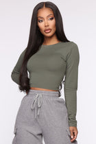 Robin Long Sleeve Top - Army Green