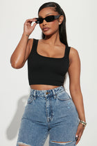 Yelisa Seamless Crop Top - Black