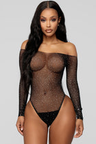 Sparkle Bright Rhinestone Teddy - Black