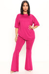 Feel A Way Pant Set - Magenta