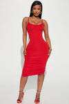 Bea Midi Dress - Red