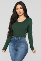 Julia Long Sleeve Top - Hunter