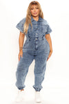 Daniela Denim Jumpsuit - Denim