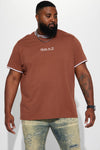 GOAT Old English Short Sleeve Tee - Brown