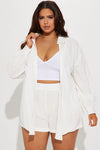 Artists Desire Linen Short Set - White