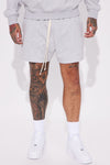 Tyson Oversize Heavyweight Sweat Shorts - Heather Grey