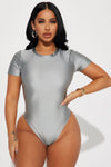 Everyday Baddie Bodysuit - Silver