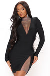 Beginning To Wonder Bandage Mini Dress - Black