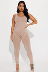 Nova Boost Mineral Wash Jumpsuit - Taupe