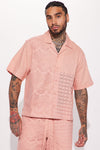 Perfect Combination Linen Button Up Shirt - Mauve