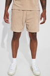 Dipped Terry Knit Shorts - Sand