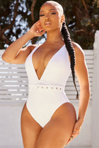 Classic Babe 1 Piece Swimsuit - White