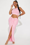 Lanie Maxi Skirt Set - Pink