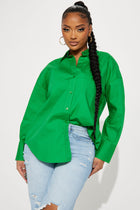 Closet Staple Poplin Shirt - Kelly Green