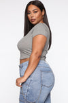 Robin Crop Top - Heather Grey