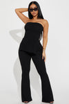 Highly Recommend Ribbed Pant Set - Black