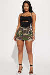 Always Up To Something Camo Micro Mini Skirt - Camouflage