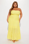 Almafi Coast Maxi Dress - Yellow