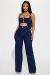 Camelle Denim Jumpsuit - Dark Wash