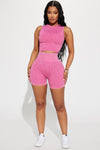 Stress Free Biker Short - Fuchsia