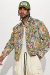 All You Need Is Tapestry Trucker Jacket - Green/combo