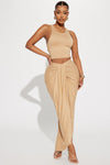 Lanie Maxi Skirt Set - Nude