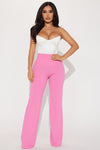 Victoria High Waisted Dress Pants - Pink