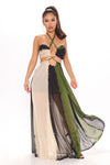 Gypsy Love Maxi Dress - Olive/combo