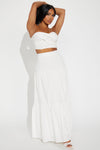 Weekend Stroll Maxi Skirt Set - White