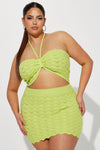 Layla Crochet Mini Dress - Lime