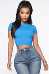 Robin Crop Top - Cobalt