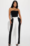 Seeing Double Colorblock Trouser - Black/White